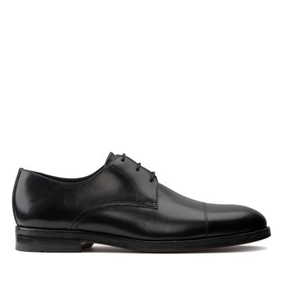 clarks black leather cuir noir