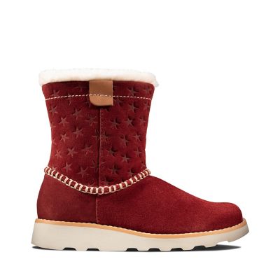 clarks red boots