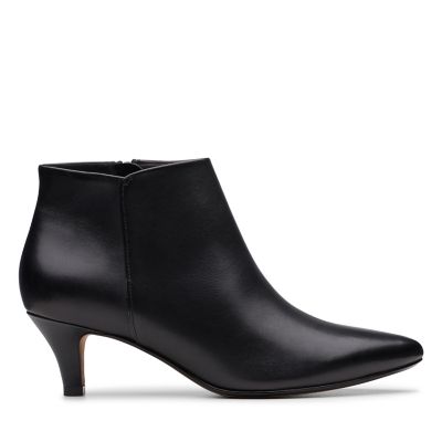 clarks long black leather boots