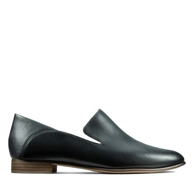 Pure Viola Black Leather-Womens Shoes 