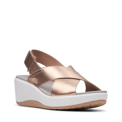 clarks rose gold sandals