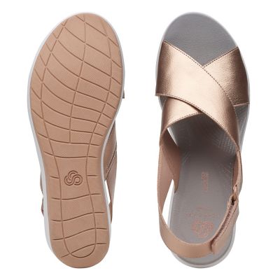 clarks rose gold sandals