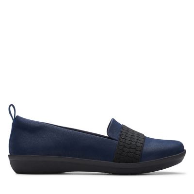 clarks blue flats