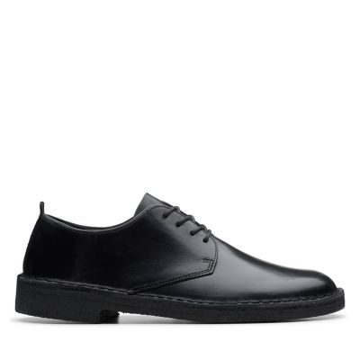Desert London Black Leather- Mens Shoes 