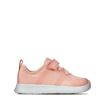 clarks pink trainers