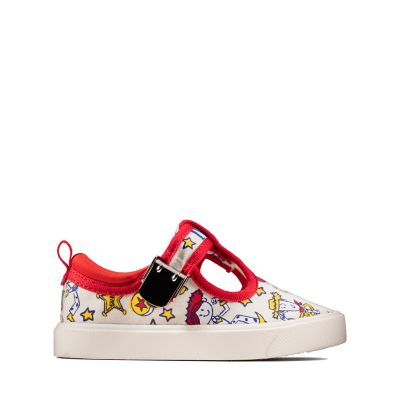 clarks girls canvas shoes