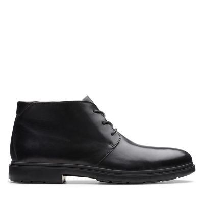 Un Tailor Mid Black Leather - Clarks 