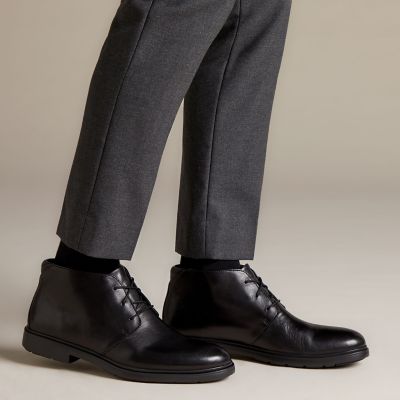 Un Tailor Mid Black Leather - Clarks 