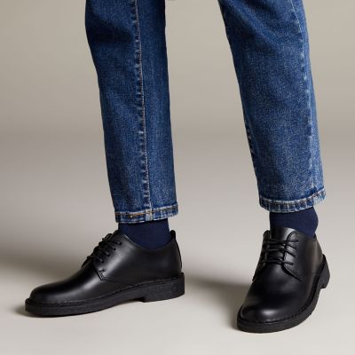 clarks originals desert london black