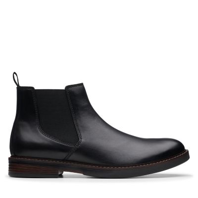 Paulson Up Black Leather - Mens Boots 