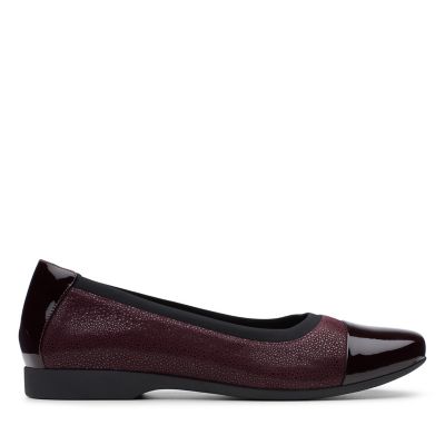 clarks funny dream shoes aubergine