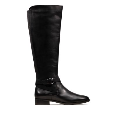 Netley Whirl Black Leather- Womens Boots- Clarks® Shoes Official Site ...