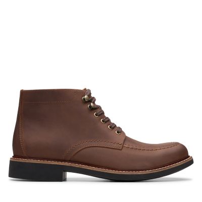 clarks long leather boots