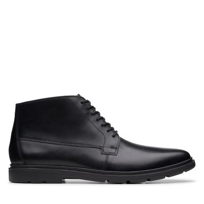 clarks black leather cuir noir