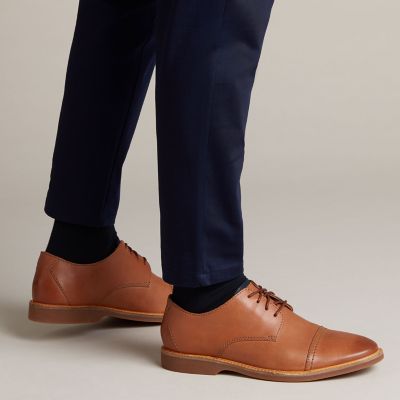 Atticus Cap Tan Leather- Mens Shoes 