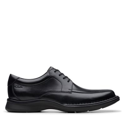 Kempton Run Black Leather-Mens Shoes 