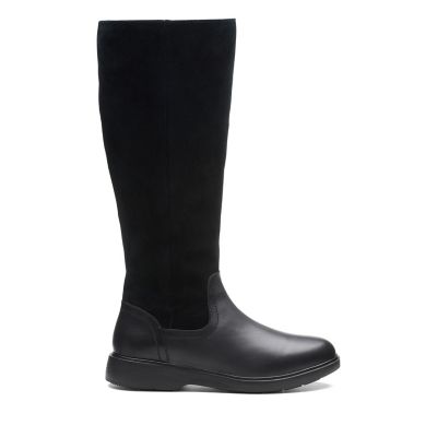 clarks black ladies boots