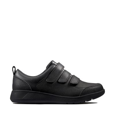 Sky Youth Black Leather Shoes | Clarks