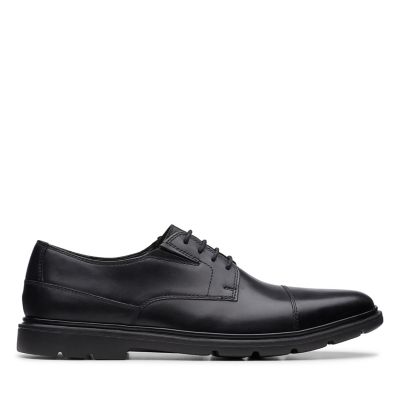Luglite Cap Black Leather - Mens Shoes 