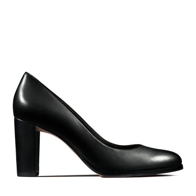 clarks black high heels 