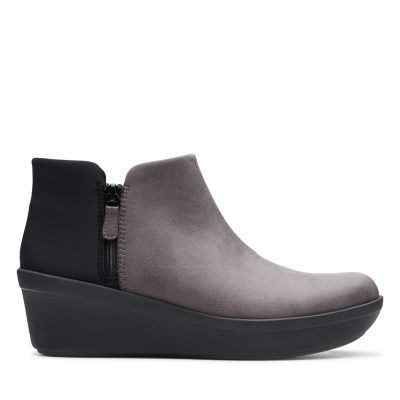 clarks cloudsteppers wedge ankle boots