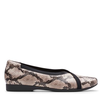 clarks snakeskin flats