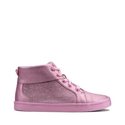 City Oasis Hi Kid Pink Sparkle | Clarks