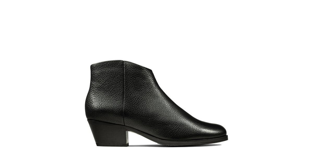 Mila Myth Black Leather- Womens Boots- Clarks® Shoes Official Site | Clarks