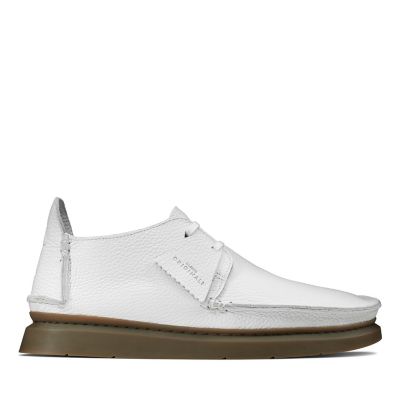 clarks mens white shoes