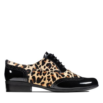 clarks leopard trainers