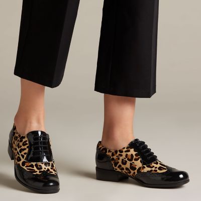 clarks hamble oak leopard print