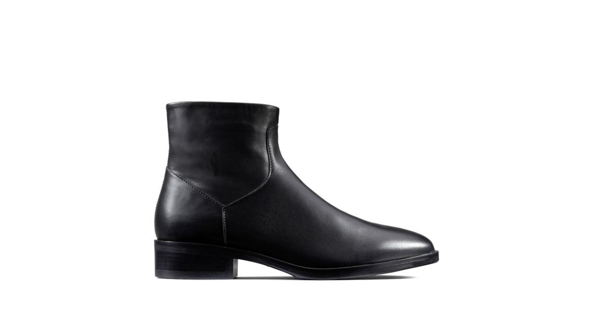 Pure Rosa Black Warmlined Leather Clarks