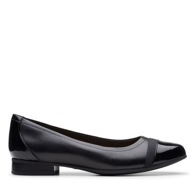 clarks navy flat shoes