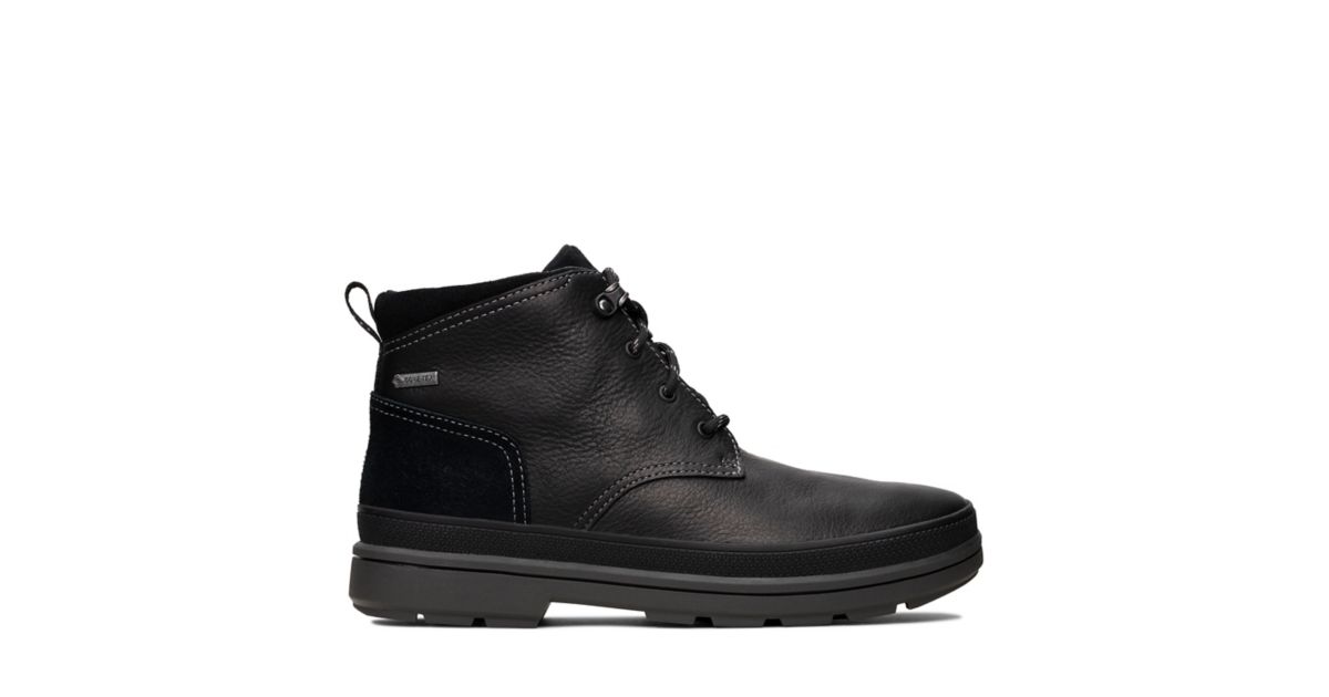 Rushway Mid GORE-TEX Black Warmlined Leather | Clarks