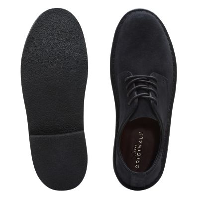 clarks originals desert london black suede