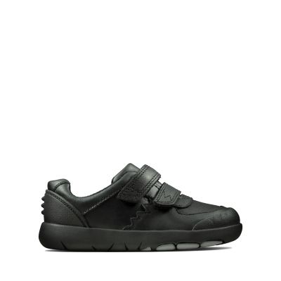 Rex Pace Toddler Black Leather | Clarks