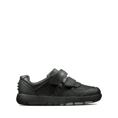 clarks black toddler shoes