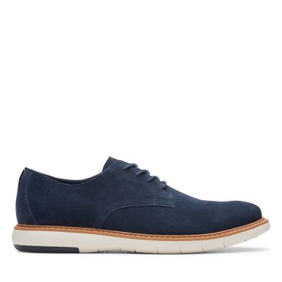 clarks navy suede