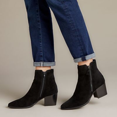 clarks zip ankle boots