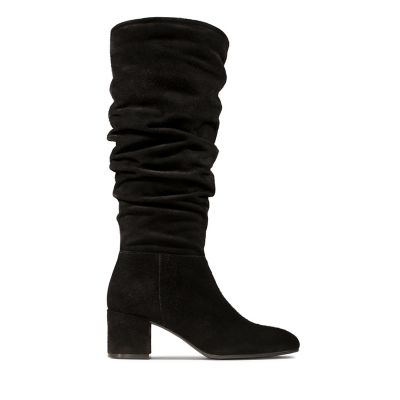 clarks knee high flat boots