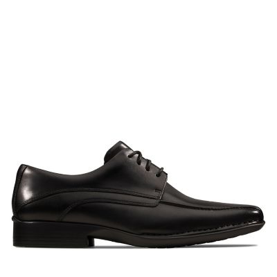 clarks black leather cuir noir