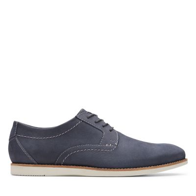 clarks men's raharto plain oxford grey nubuck