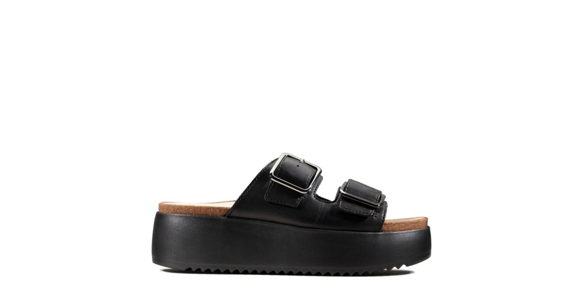 clarks botanic slide black