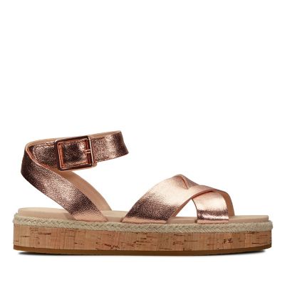 clarks rose gold sandals