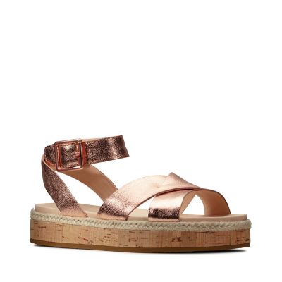 clarks rose gold sandals