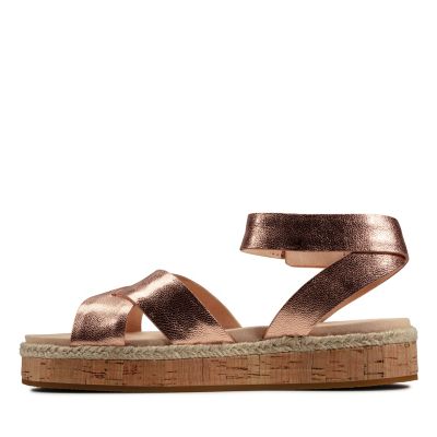 clarks rose gold sandals