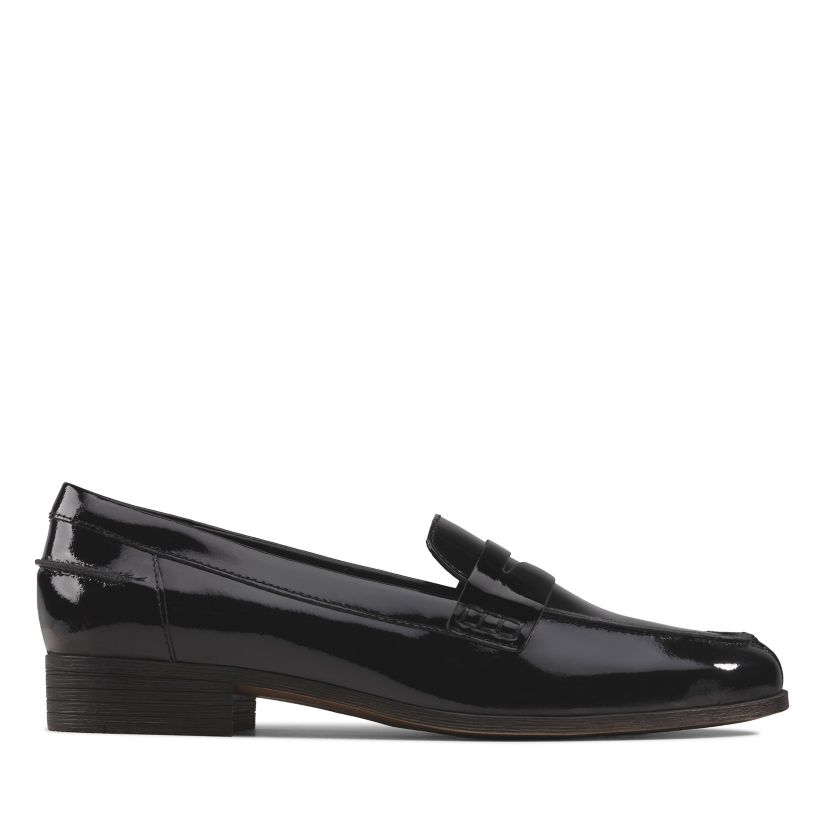 Women's Loafer Black Patent Shoes | Clarks