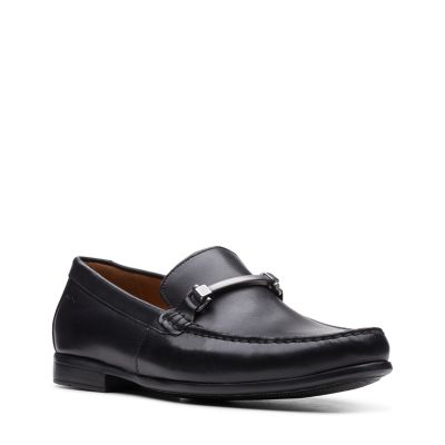 black leather clarks