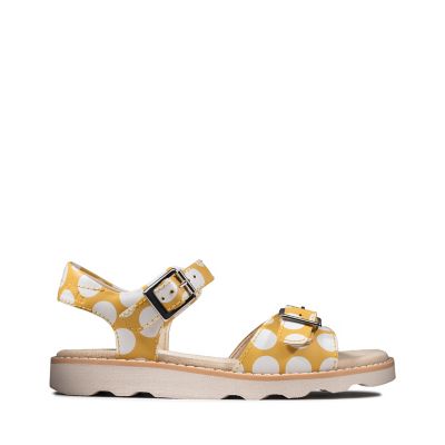 clarks girls white sandals