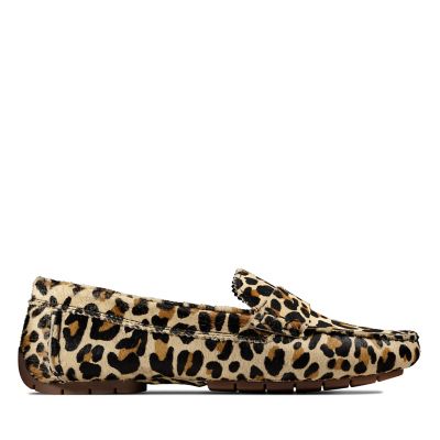 clarks leopard print brogues